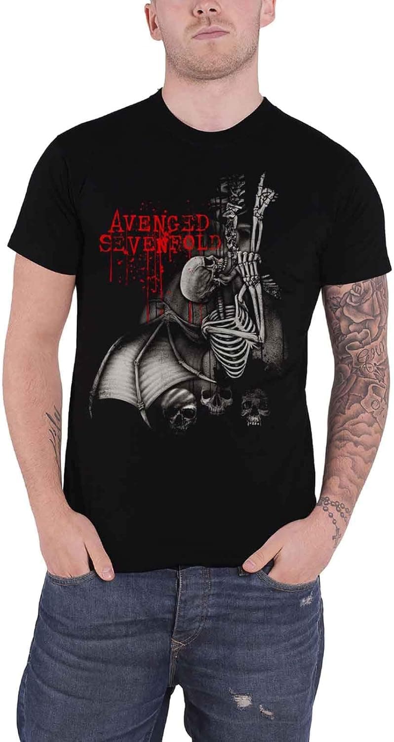 Avenged Sevenfold T Shirt Spine Climber Band Logo Official Mens Black