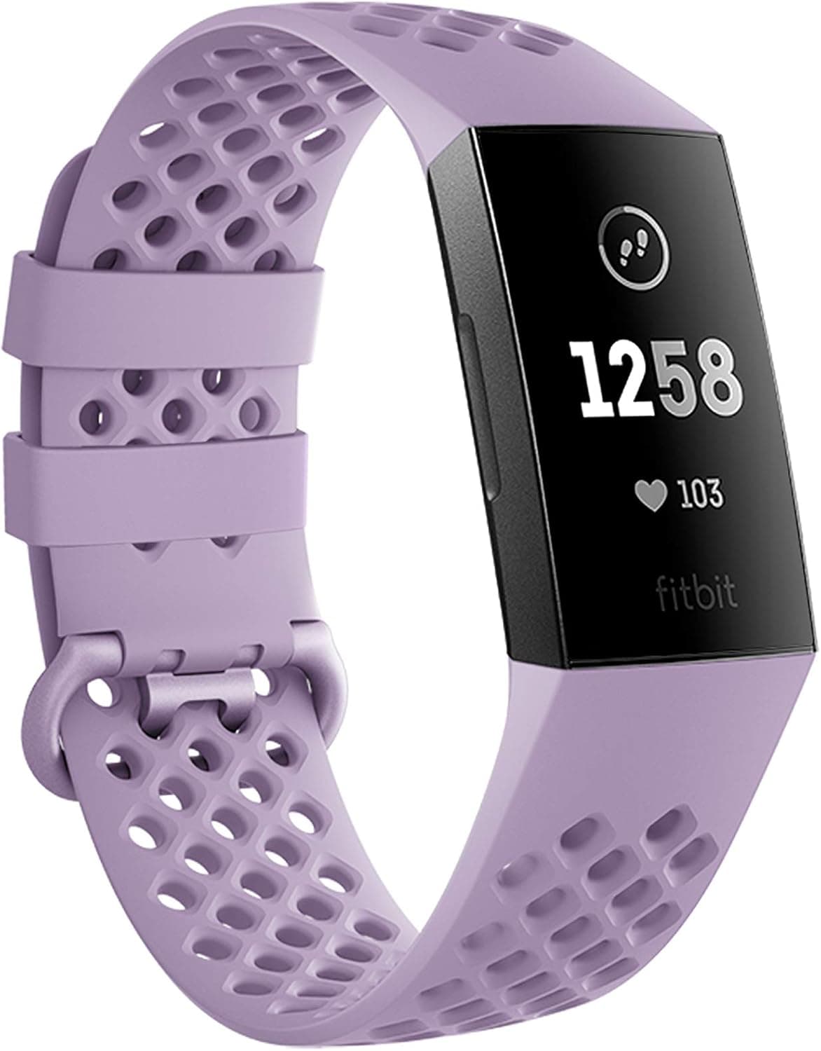 NANW Replacement Bands Compatible Fitbit Charge 3 Charge 3 SE, Silicone Wristband Air Holes Breathable Watch Band Compatible Fitbit Charge 3 Smartwatch for Women Men
