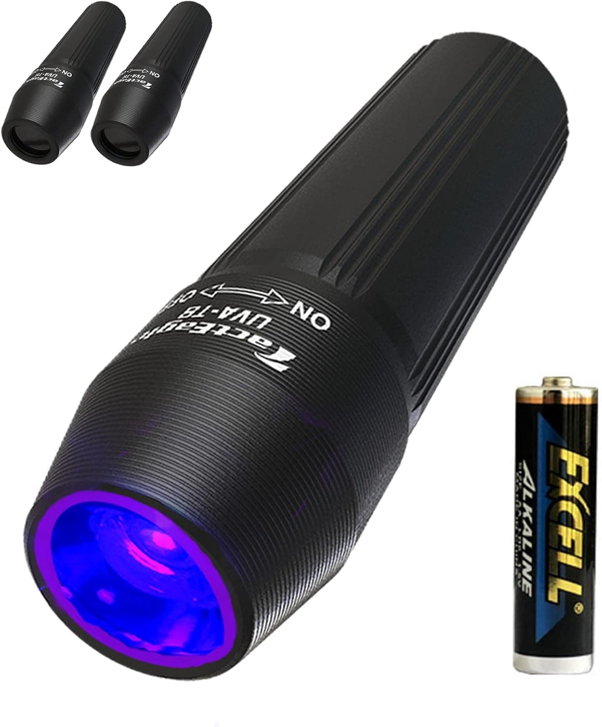 TactEagle Mini UV Flashlight Blacklight 365nm UV Light UVA-T8 2packs for Pet Urine Detection Minerals Resin Curing Portable Blacklight Led Flashlight