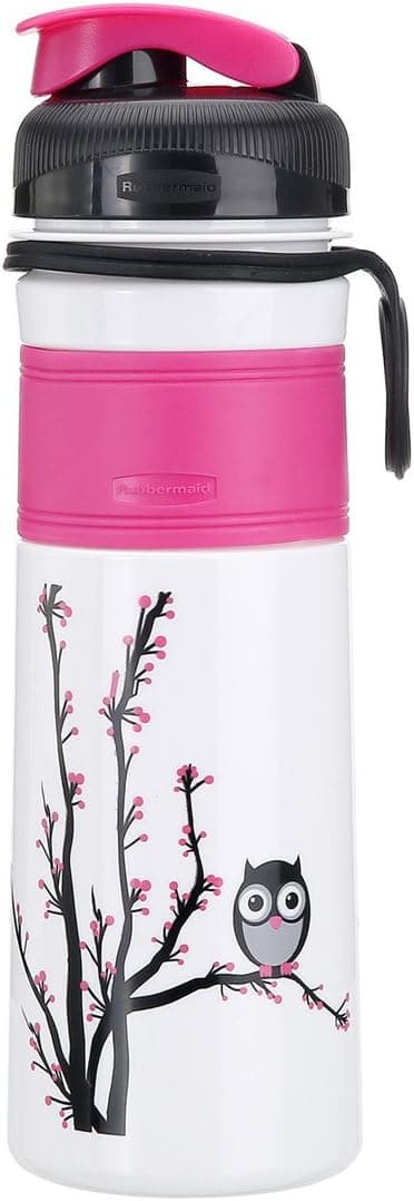 Rubbermaid Screen Print Owl Water Bottle, 20-Ounce