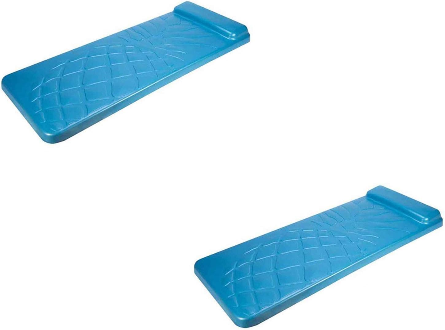 SwimWays Aquaria Pineapple Breeze Foam Lounger Float Recliner with Cell Foam for Adult and Kid Beach, Lake, or Swimming Pool Water Lounging (2 Pack)