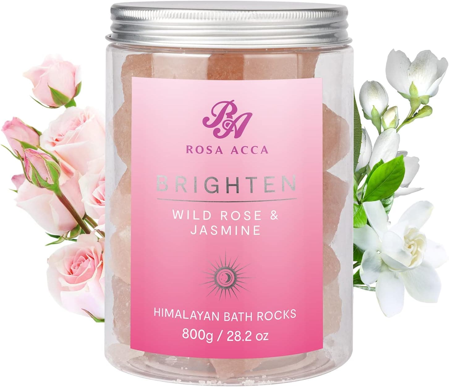 Himalayan Bath Soak Salt - Pure Natural Organic Himalayan Body Soak with Essential Rose Oil, Relaxation & Stress Relief, Mineral Soak for Body & Foot, Gift for Women & Men(Rose & Jasmie)