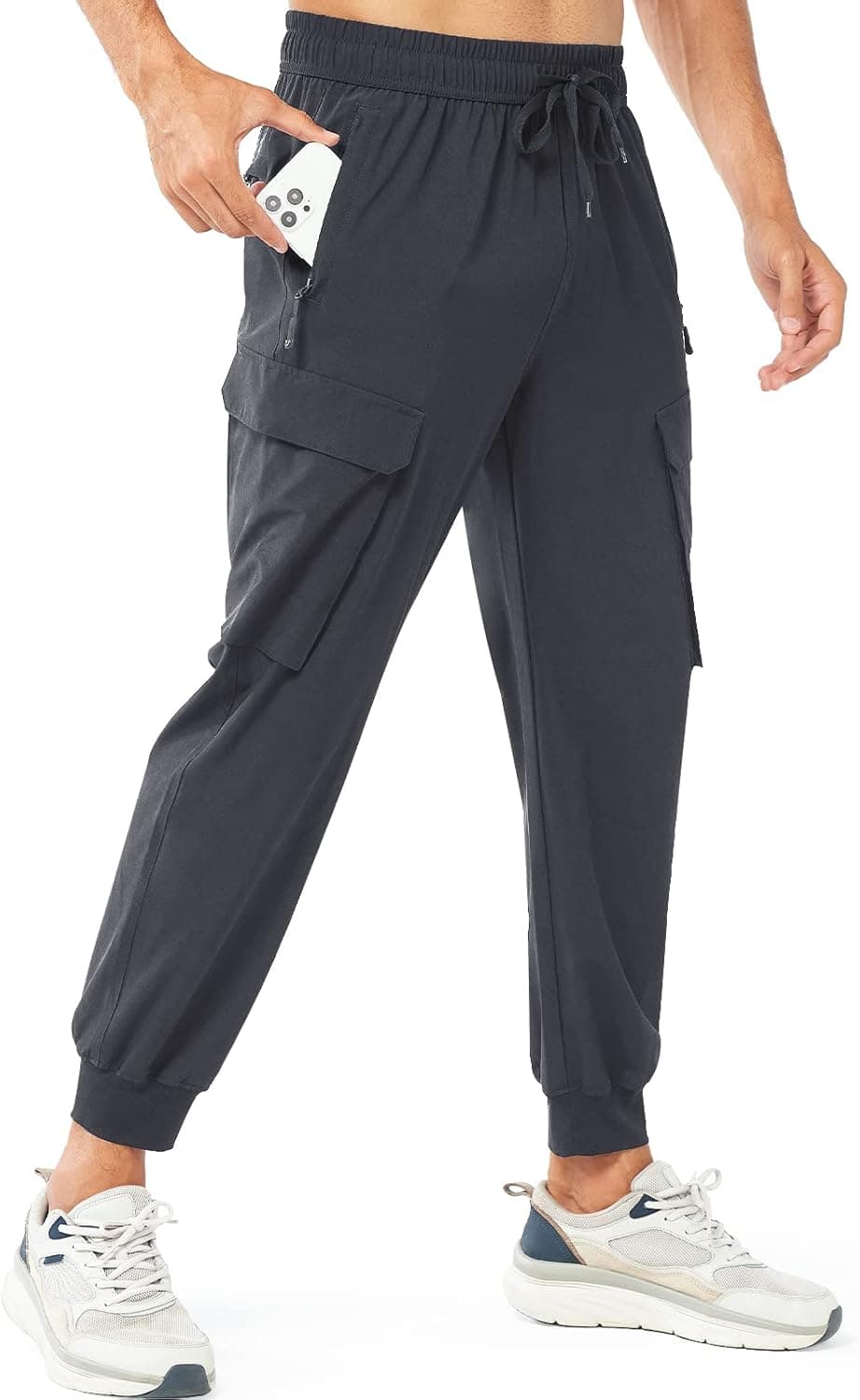 NORTHYARD Men's Athletic Workout Joggers Lightweight Running Pants Quick Dry Jogging Gym Sweatpants Active Track Zip Pockets