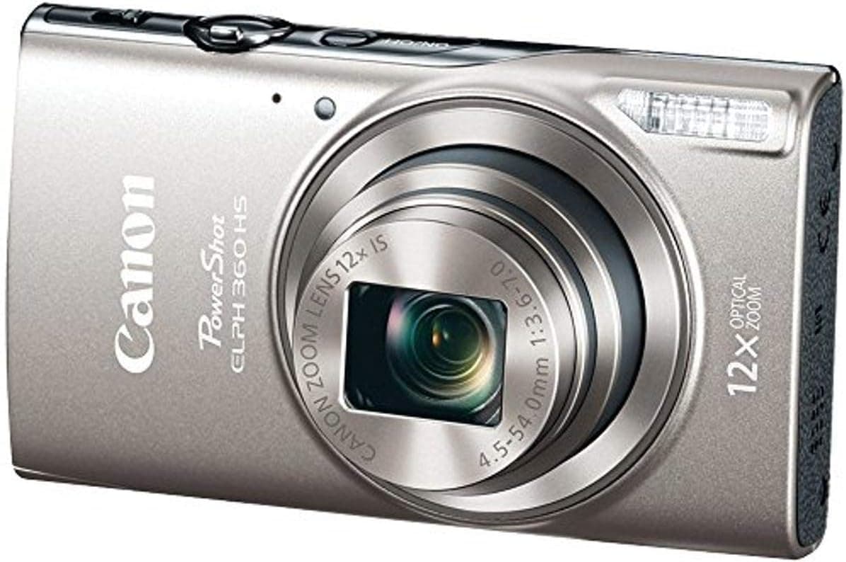 Canon PowerShot ELPH 360 Digital Camera w/ 12x Optical Zoom and Image Stabilization - Wi-Fi & NFC Enabled (Silver)