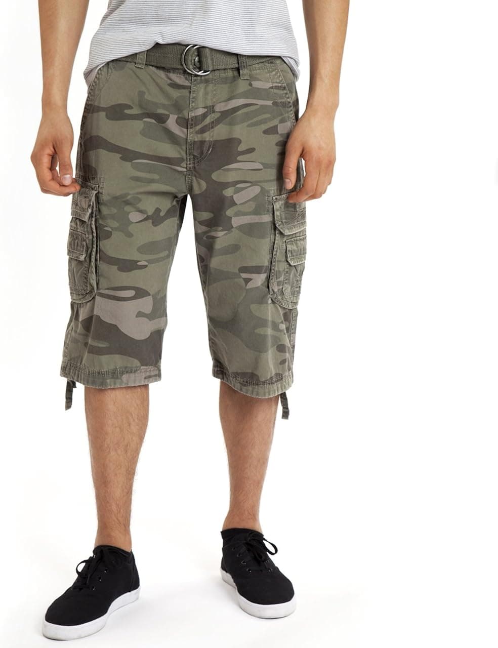 Unionbay Men's Cordova Belted Camo Cargo Short