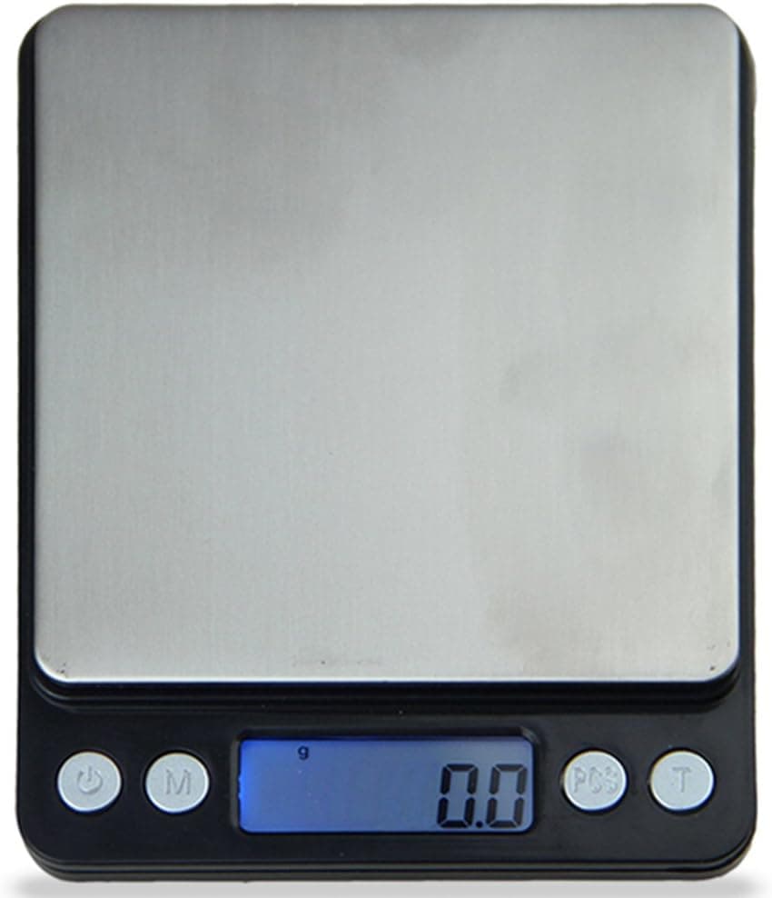 RAINBEAN Digital Scale For Food, Kitchen Coffee Weight Scale, Back-Lit LCD Display, Tare and PCS Features, School Lab Weight Scale,Auto Shut Off, Batteries Included, 3000g