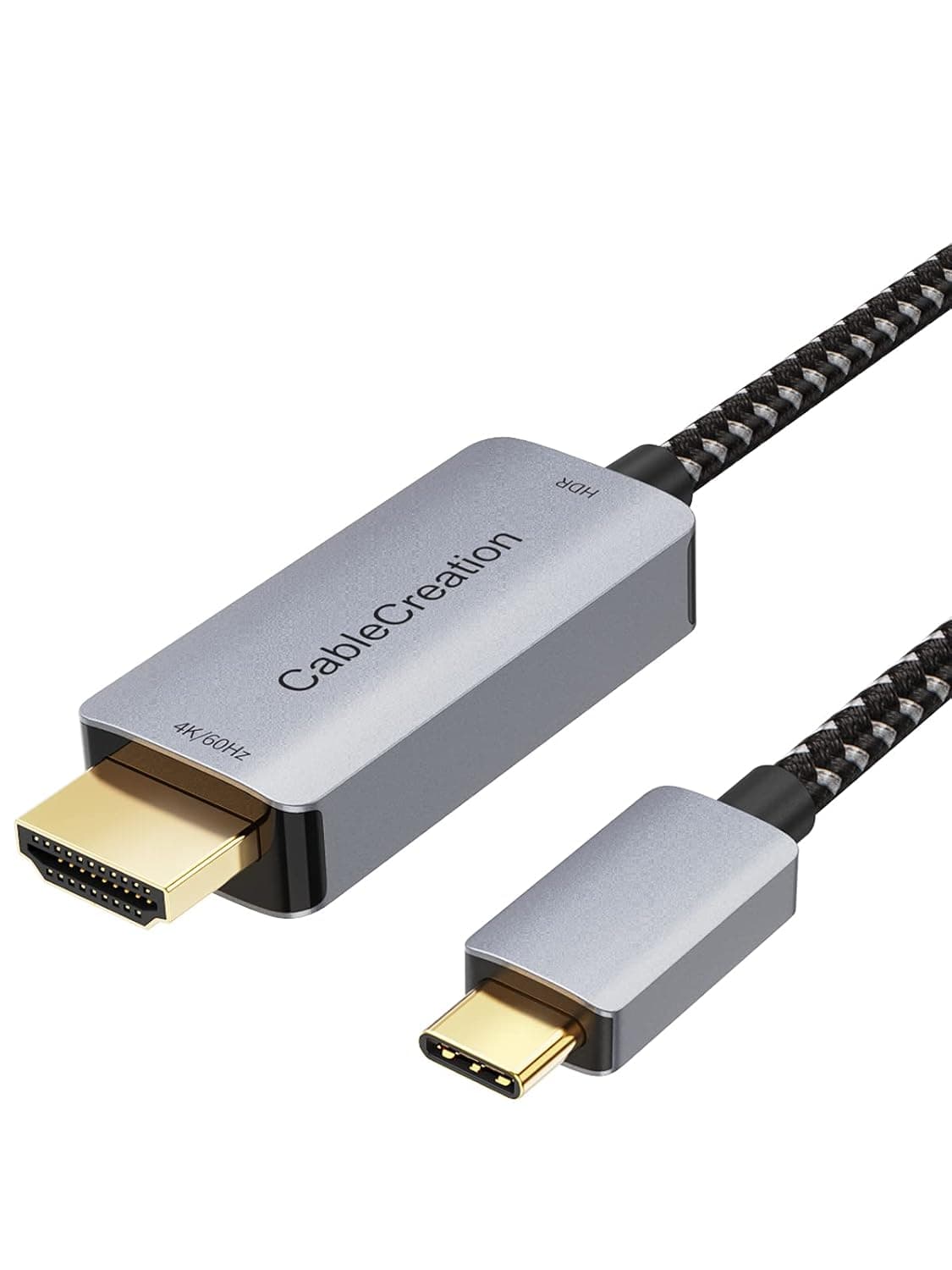 CableCreation USB C to HDMI Cable 6FT, 4K@60Hz/2K@144Hz,HDR,Thunderbolt 3/4 Compatible Nylon Braided USB Type C to HDMI Cord for Home Office,MacBook/Pro/Air, iPad Pro