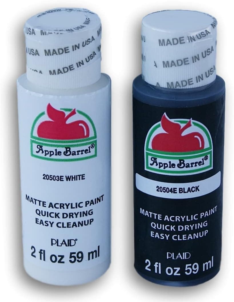 Apple Barrel Paint - Black and White