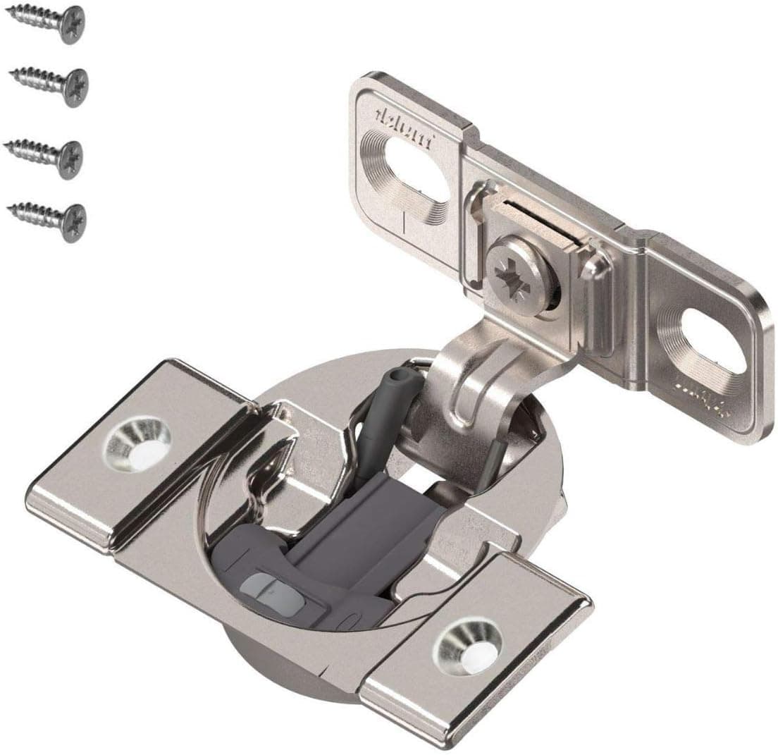 Blum 38B355BF22 Compact BLUMOTION 38B Hinge, Soft-Close, 1-3/8 Overlay, Screw-on. with Mounting Screws Included (1)
