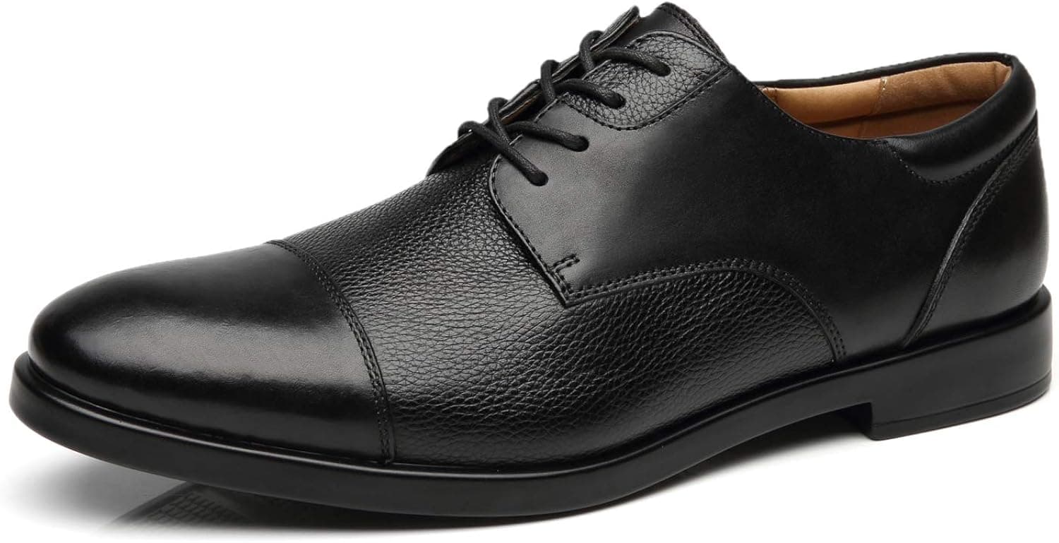 La Milano Men's Oxfords Classic Modern Round Captoe Shoes