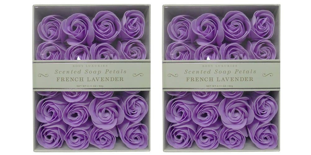 French Lavender Scented guest Soap Flower shaped Petals, Pack of 2 (40 total individual soaps)