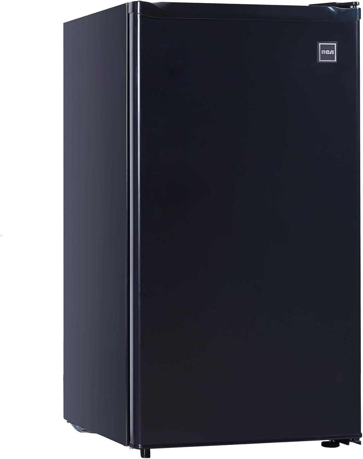 RCA RFR321-B-Black-COM RFR321 Single Mini Refrigerator-Freezer Compartment-Adjustable Thermostat Control-Reversible Doors-Ideal for for Dorm, Office, RV, Garage, Apartment-Black Cubic Feet, 3.2 CU.FT