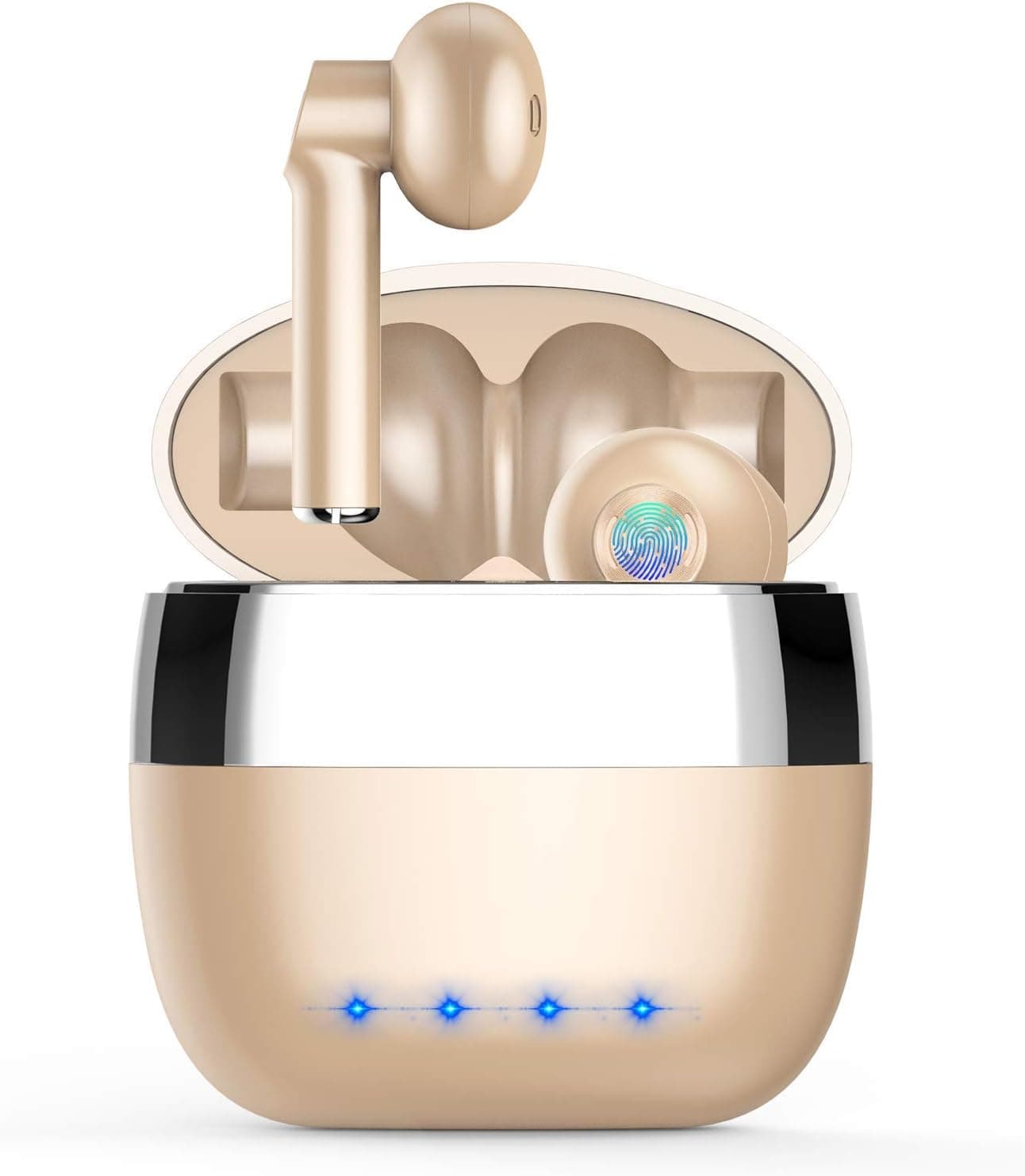 Wireless Earbuds, Bluetooth 5.2 ENC Noise Cancelling Deep Bass in-Ear Stereo Earphones, IPX6 Waterproof Headphones with Mic, USB-C Charging Case, Touch Control Ear Buds Headset for iPhone Android iOS