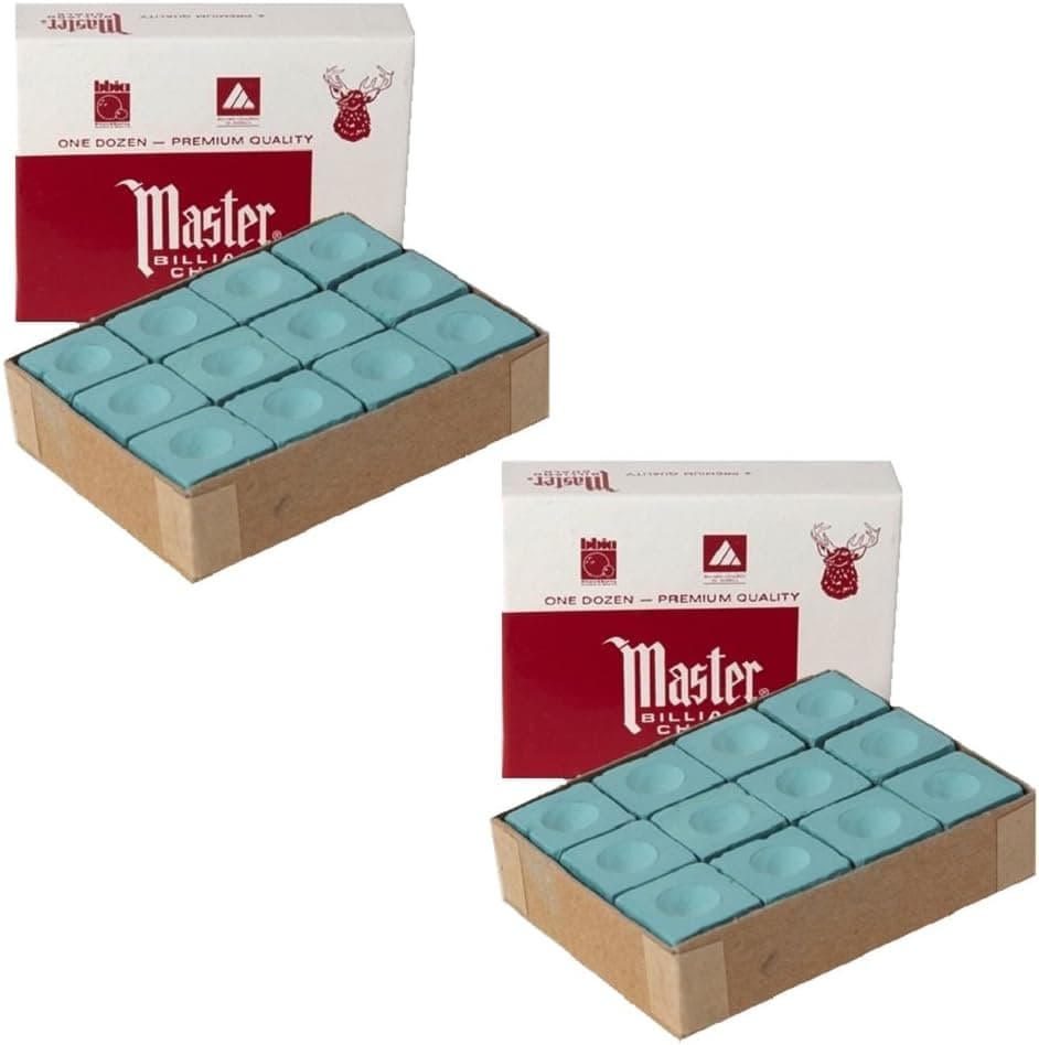 Masters Green Billiard Chalk - 2 Dozen