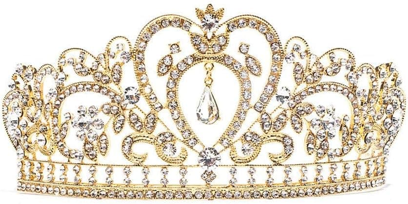 Baroque Clear Rhinestone Crystal Tiara Crown,Cake Topper, Vintage Crown, Wedding Cake Top, Princess Cake, The Queen of Crowns