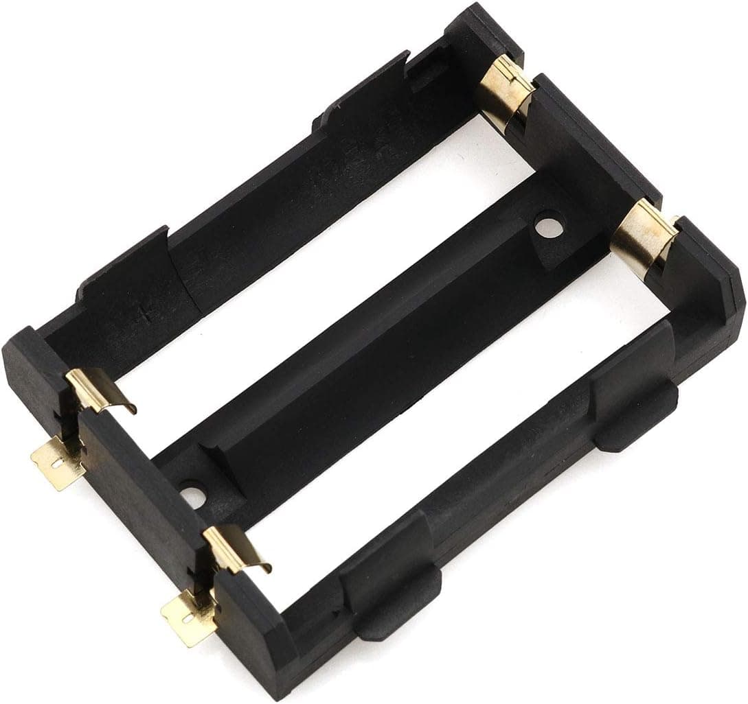 E-outstanding 2X 26650 Battery Holder 2 Slot 2 * 26650 Rechargeable Battery Case Storage Box, Black