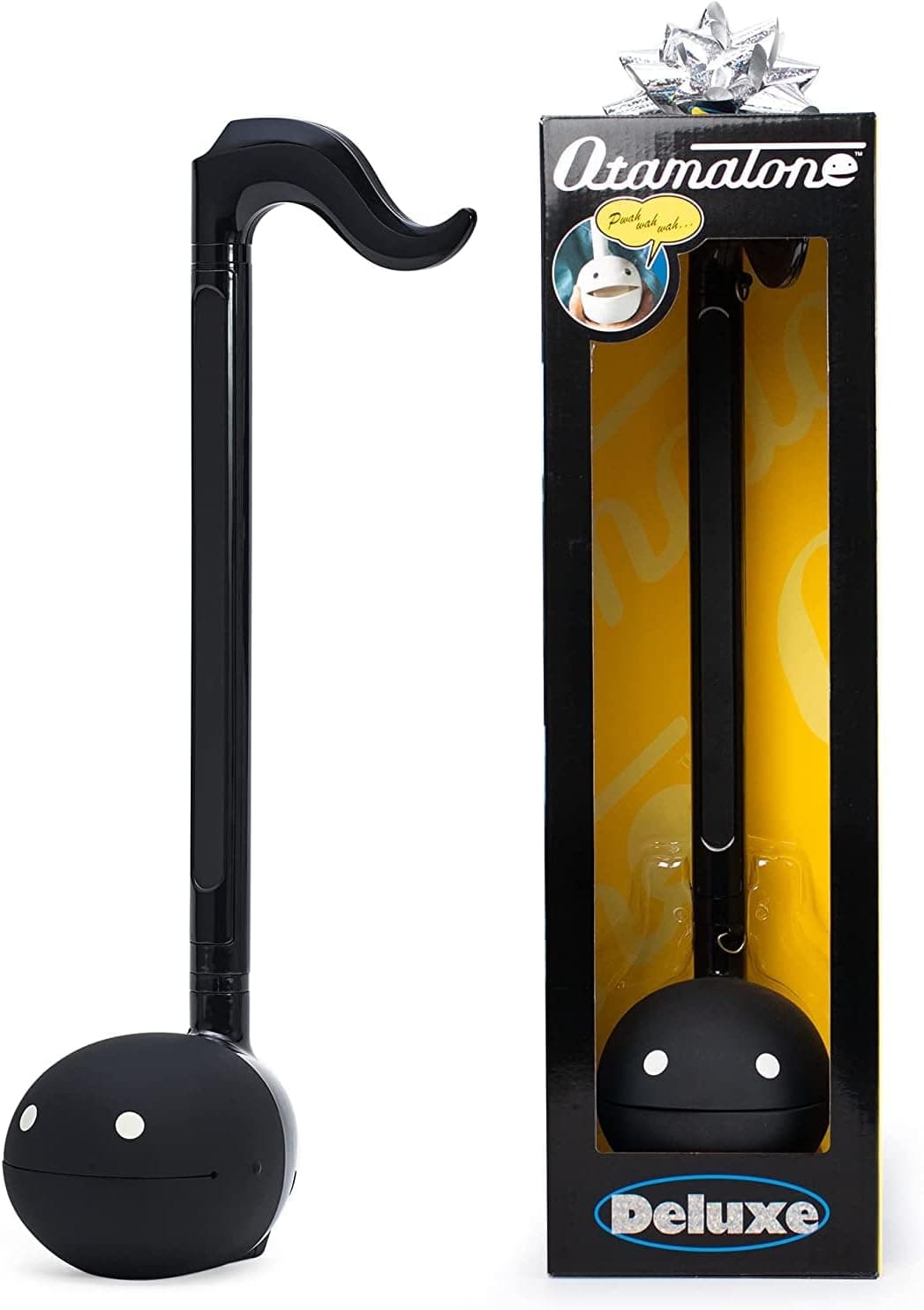 Otamatone Deluxe Electronic Musical Instrument for Adults Portable Synthesizer Digital Electric Music from Japan by Cube/Maywa Denki Cool Stuff Gifts, Black [English Manual]