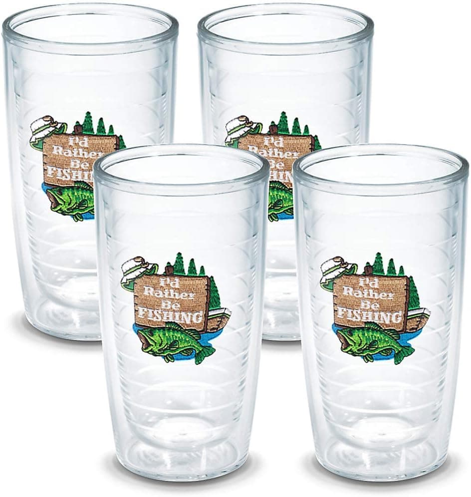 Tervis I'd Rather be Fishing Tumbler, 16-Ounce, 4-Pack