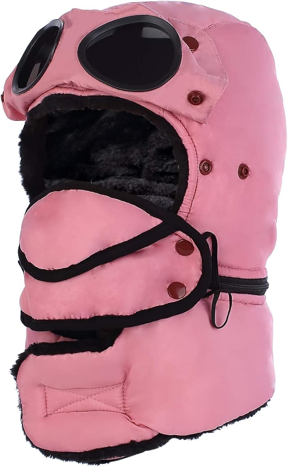 Pilot Hat Aviator Cap Winter Beanie Hat with Earmuff for Kids Adults