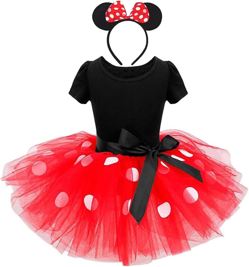 Dressy Daisy Baby Toddler Girl Polka Dots Fancy Dress Up Costume Birthday Party Tulle Dresses Size 9M-5T