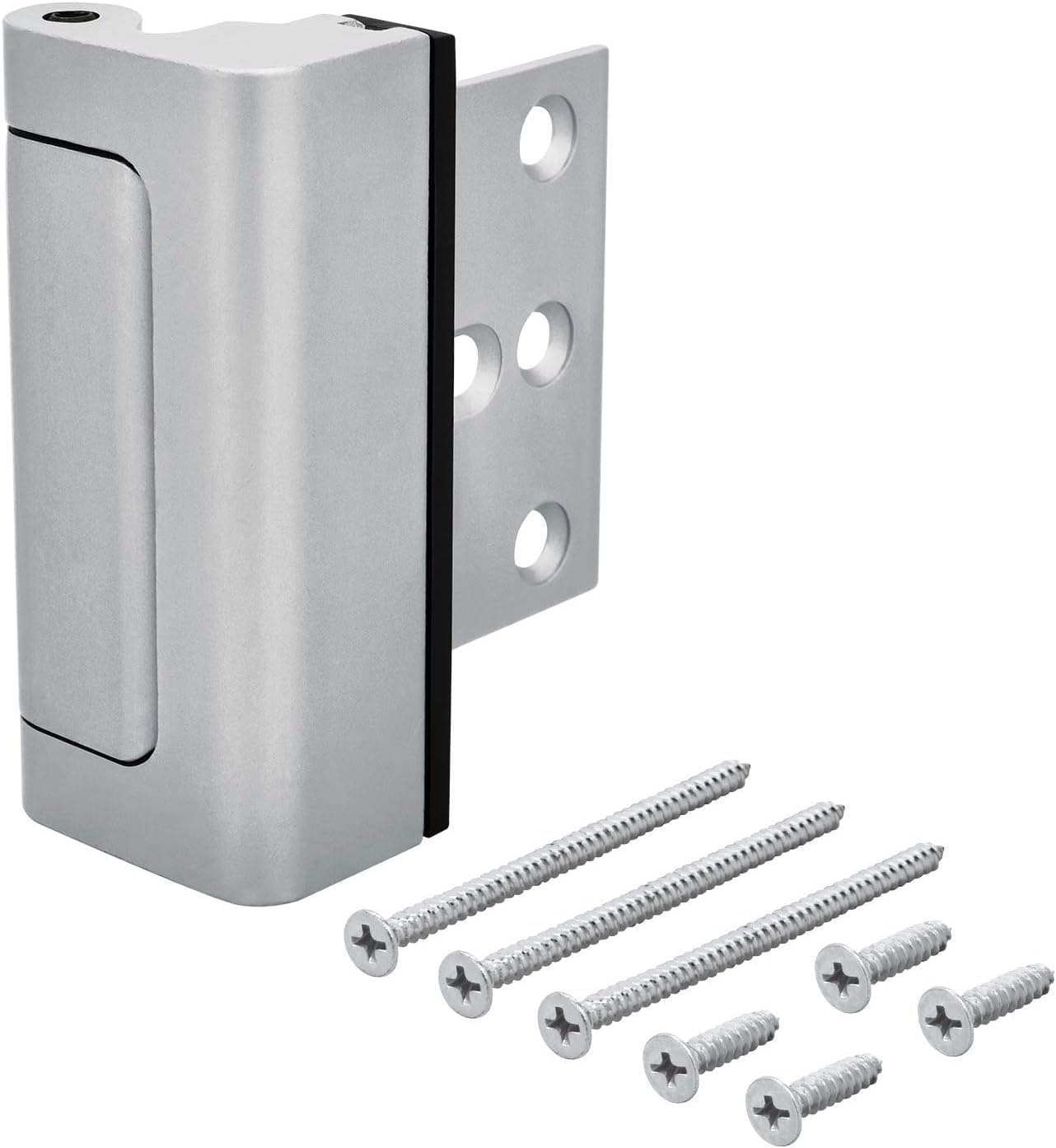 HardwareX Supply Door Reinforcement Lock, Privacy Door Latch Harden Construction 3" Stop, Satin Nickel