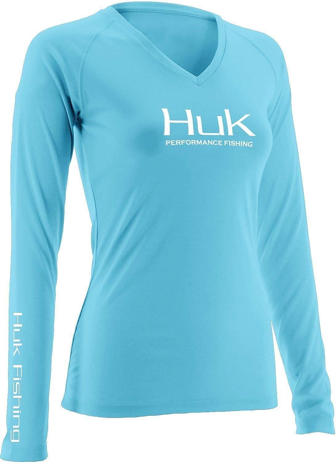 HUK H1200060-TBL-XL Huk Women's Performance Long Sleeve Jacket, Tahiti Blue, X-Large