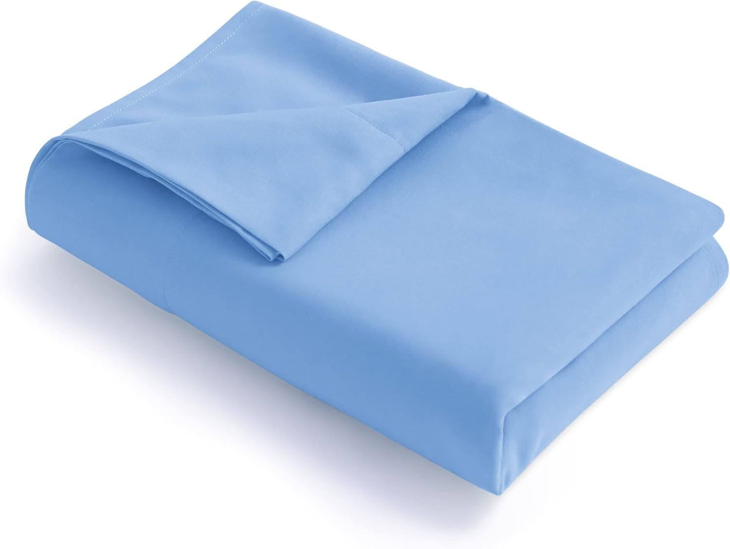FLXXIE King Size Microfiber Flat Bed Sheet Only, 1800 Soft and Fade, Shrinkage Resistant Top Sheet, Sky Blue