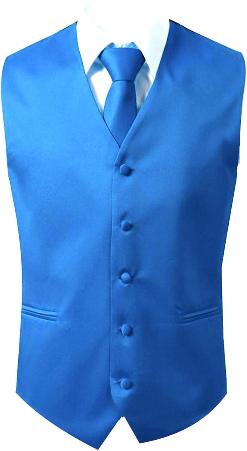 Brand Q 3pc Solid Vest Set-10-M-French Blue-M