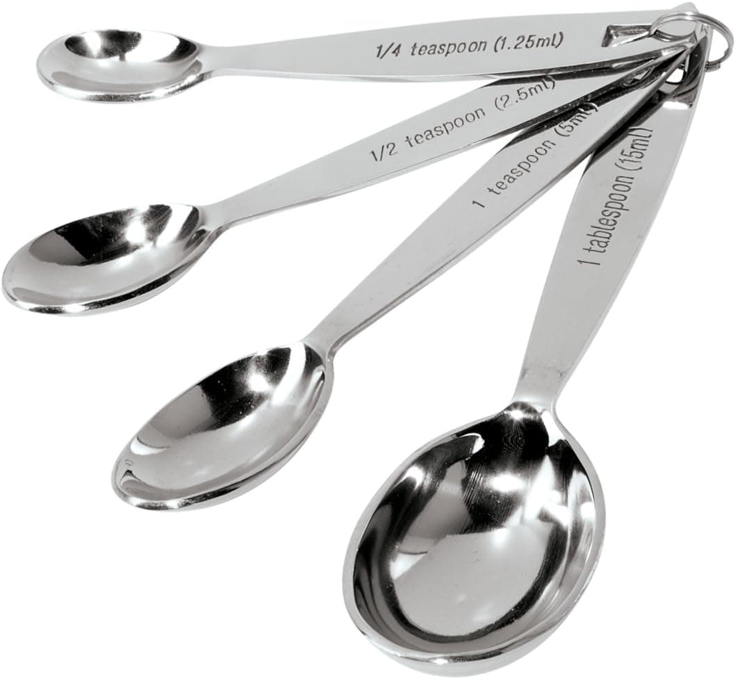 Oggi Stainless Steel 4-Piece Oval Measuring Spoon Set