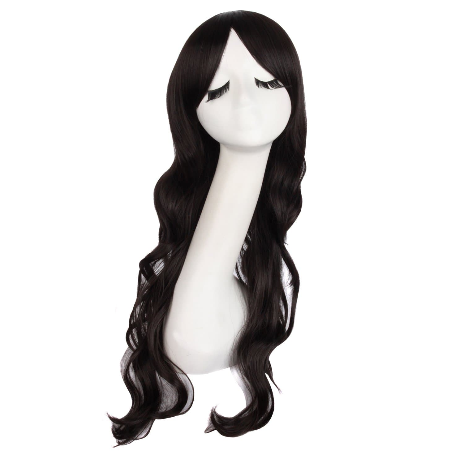 MapofBeauty 70cm Fashin Long Curly Wig (Black)
