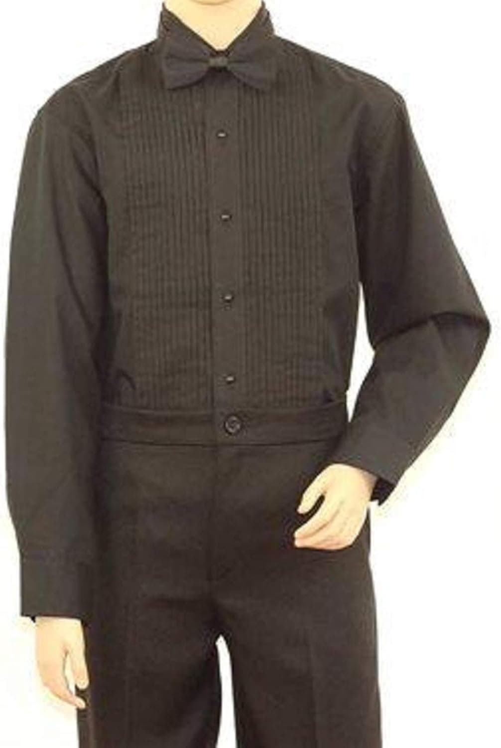 SixStarUniforms Boy's Tuxedo Shirt with Wing Tip Collar