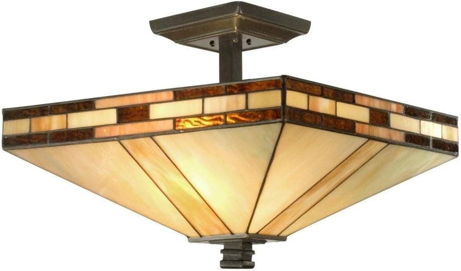 Tiffany Mission Semi - Flush Mount