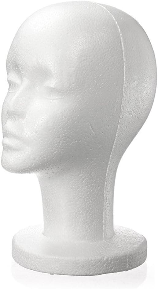 dukesong Cosmetics Model Head Wig Display Fashion Female White Foam Mannequin Hat Cap Wig Women Head Display Holder Model A
