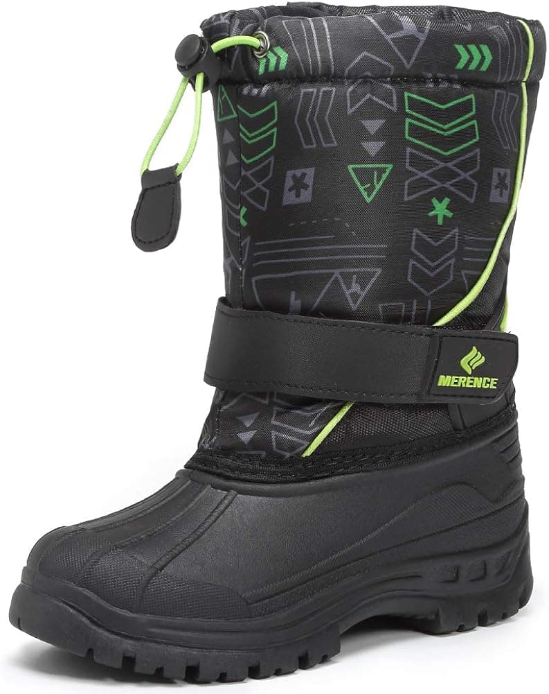 WALUCAN Boys Girls Snow Boots for Toddler Winter Outdoor Waterproof with Fur Lined(Toddler/Little Kids)