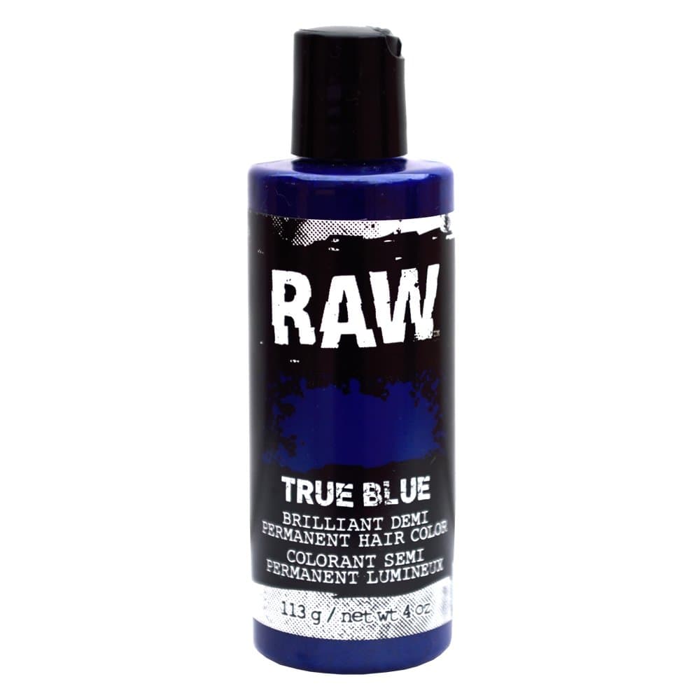True Blue Hair Color, Demi-Permanent 4 oz by RAW. Veggie-Based, Scented, Long-Lasting Temporary Hair Dye that Lasts 3 to 6 Weeks. Never Tested on Animals