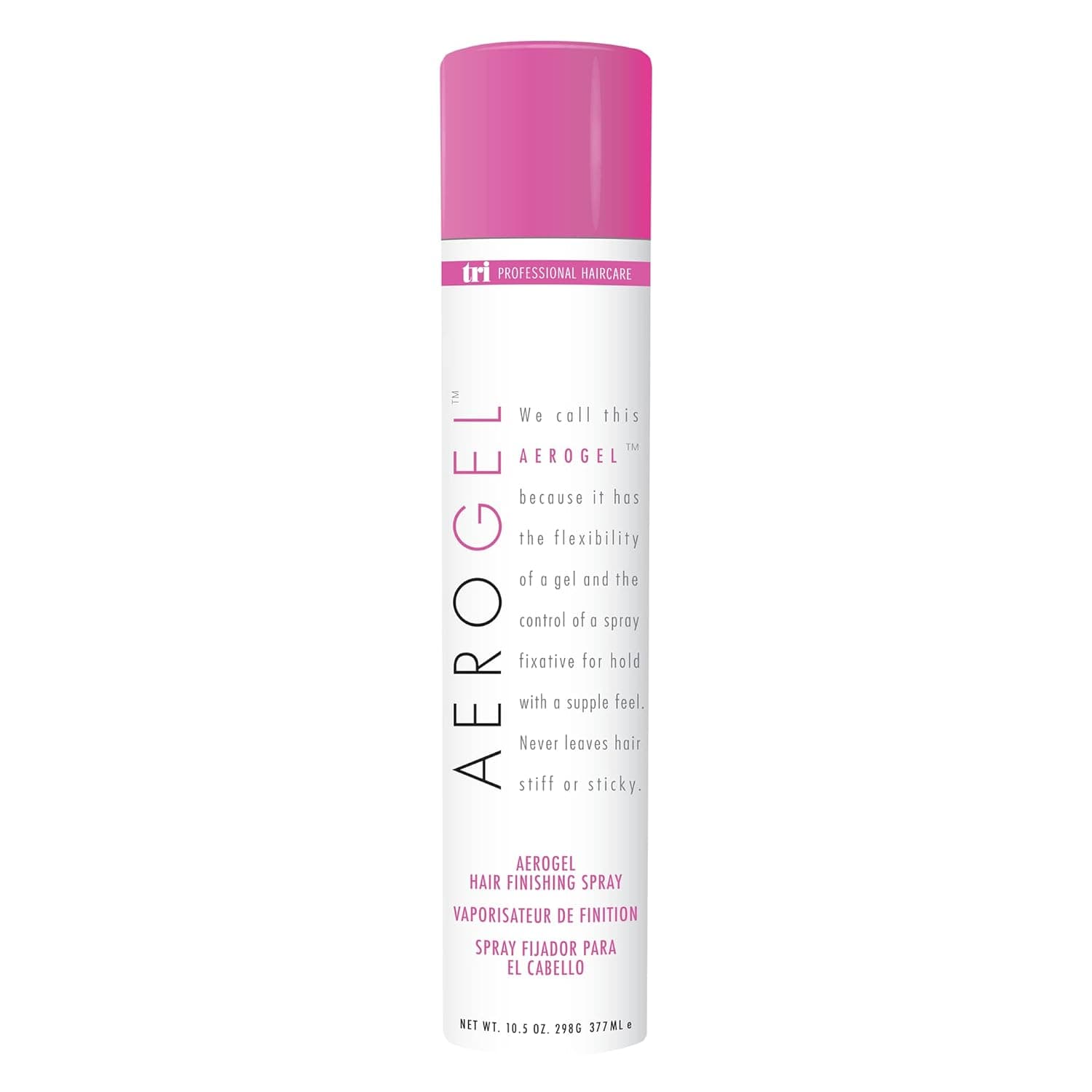 TRI Aerogel Hairspray - Non-Toxic Hair Finishing Spray for Styling, Volumizing and Holding Curly Hair with Flexible Hold - For Women and Men - Pack of 1 (10.5 oz)