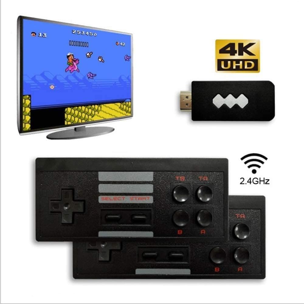 Jackky Gamebound 818 Classic Retro 8-Bit Games 4K Stick Console Console,2 Wireless Controllers