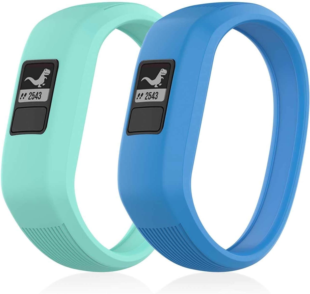 GVFM Band Compatible with Garmin Vivofit JR/Vivofit JR2 / Vivofit 3 Band, Soft Silicone Sports Replacement，Suitable for Children Boys and Girls (2-Teal,Sky Blue, S: for 5.7 inch)
