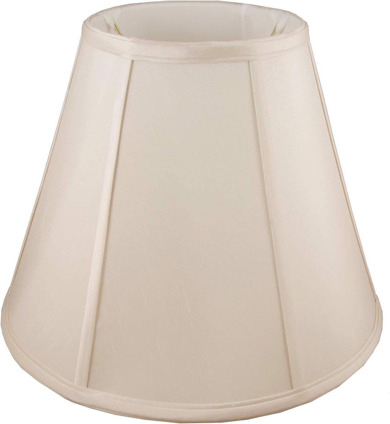 American Pride 10.5"x 18"x 11.5" Round Soft Shantung Tailored Lampshade, Light Beige