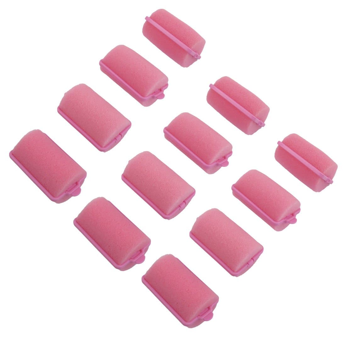 Uxcell 12 Piece Sponge Ladies Hair Styling Care Roller Tool, Pink, 0.1 Pound
