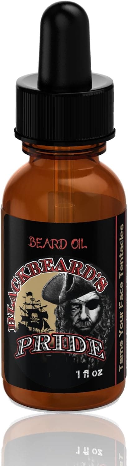 BlackBeard's Pride Beard & Mustache Oil All Natural Conditioner for Men-Tame and Soften Facial Hair -Highest Quality Pure Botanicals & Essential Oils
