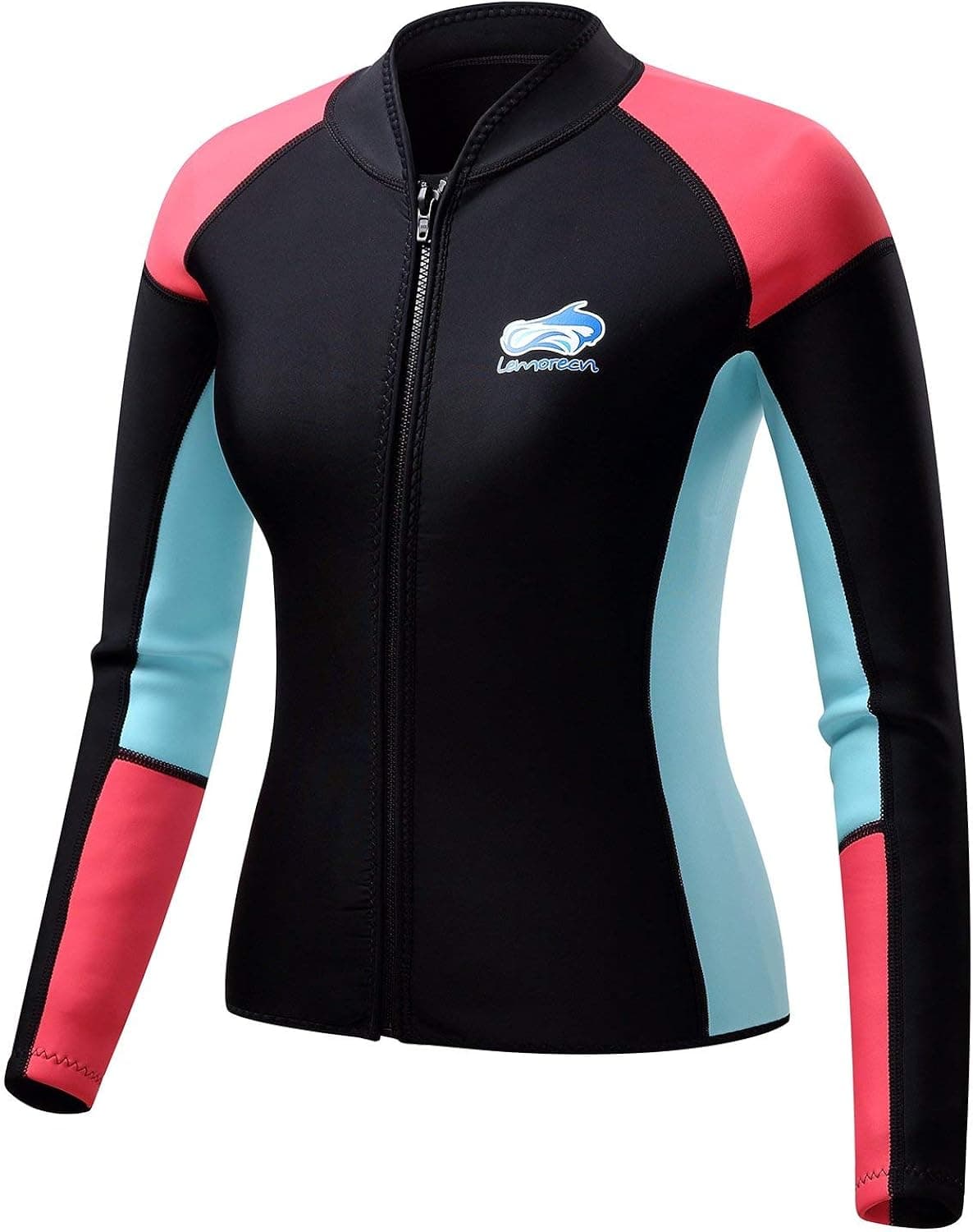 Lemorecn Women’s 1.5mm Wetsuits Jacket Long Sleeve Neoprene Wetsuits Top