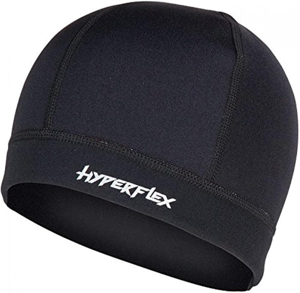 Hyperflex Pro Series Neoprene Beanie - Unisex Wetsuit Cap, Scuba Diving and Kiteboarding - Features a Warm Fleece Lining, Grommet Lanyard Holes and a Comfortable Fit - Premium Quality - Large