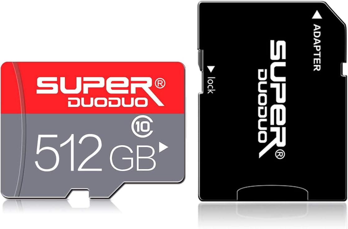 Micro SD Card 512GB Memory Card with SD Card Adapter(Class 10 High Speed),TF Card 512GB, EXFAT Micro Memory Card