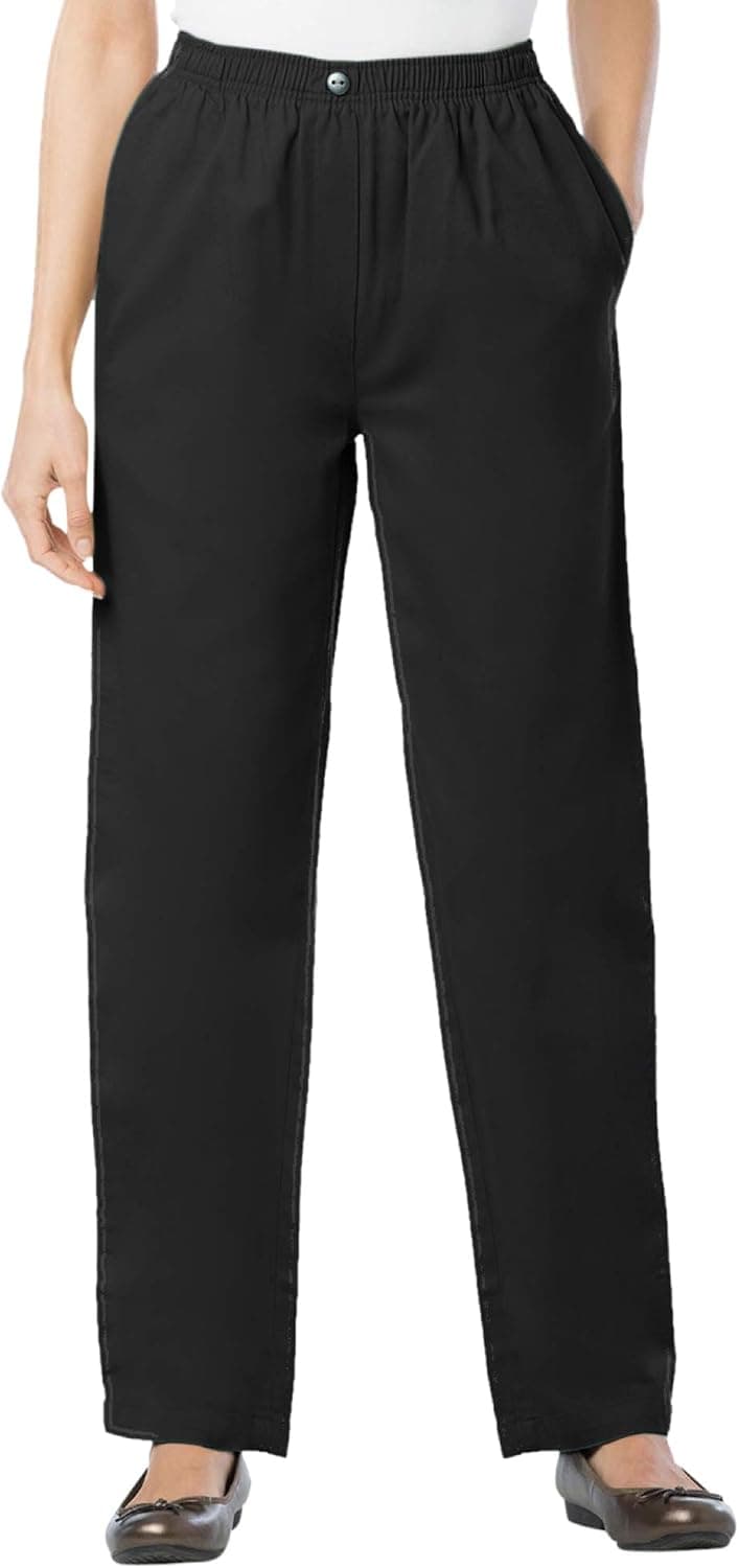 Woman Within Women's Plus Size Petite Stretch Cotton Legging