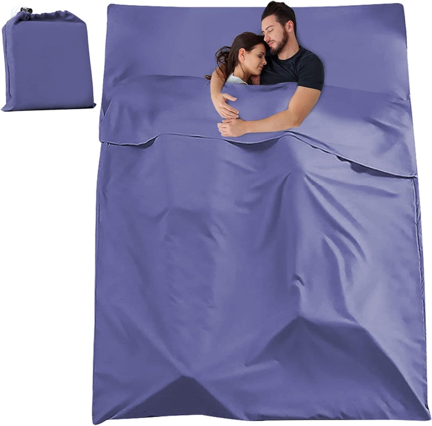 Sleeping Bag Liner Travel Camping Sheet,Lightweight Portable Sleep Sack for Adult Indoor Outdoor Hostels Picnic Camping Traveling Hotels Backpacking