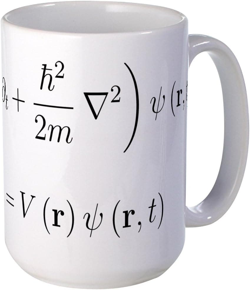 CafePress Schrodinger Equation, Older N Large Mug Ceramic Coffee Mug, Tea Cup 15 oz