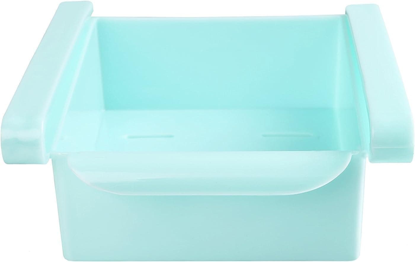 NEWCOM Multi-function Refrigerator and Fridge Storage Organizer Rack Bins Freezer Shelf Holder Desk Organizer,Set of 2 (Blue)