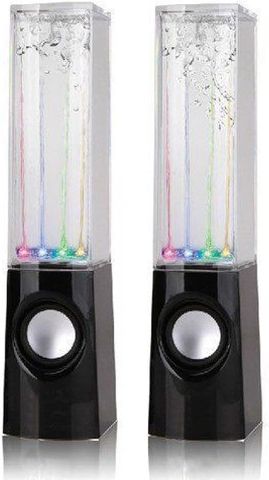 SUNYEE (TM) Plug And Play Multi-Colored Illuminated Dancing Water Speakers (SUNYEE Black)