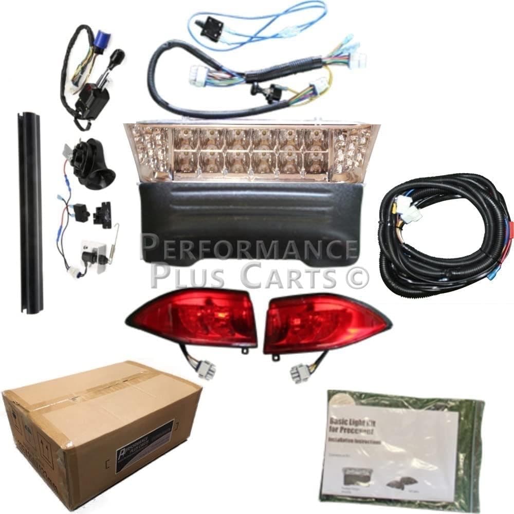 Performance Plus Carts Club Car Precedent Deluxe Street Legal Golf Cart LED Headlight Tail Light Kit, 08.5+
